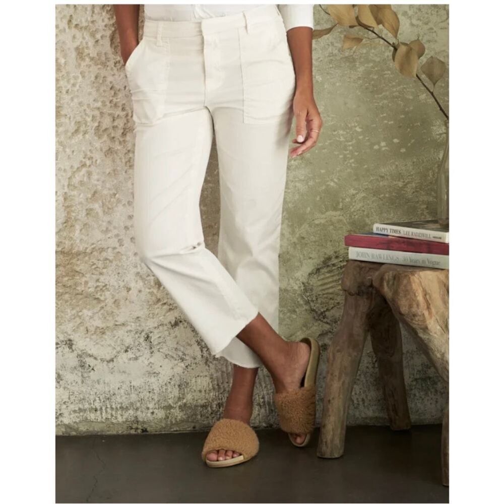 Frank & Eileen | Blackstone Crop Utility Pants in Chalk NEW Size 2